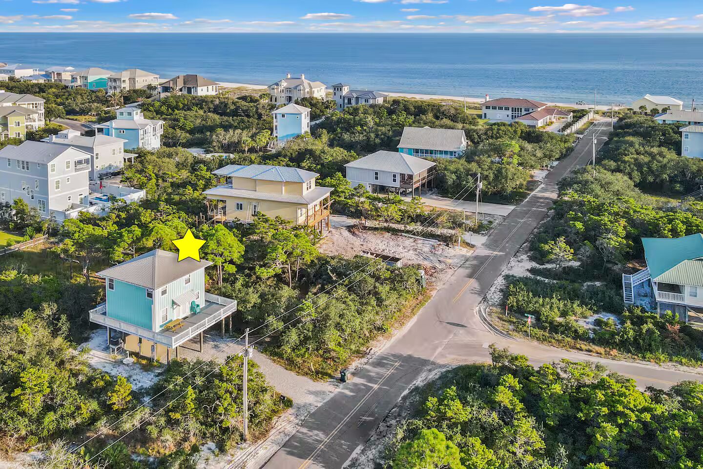 Aerial of the Surfside Shores neighborhood