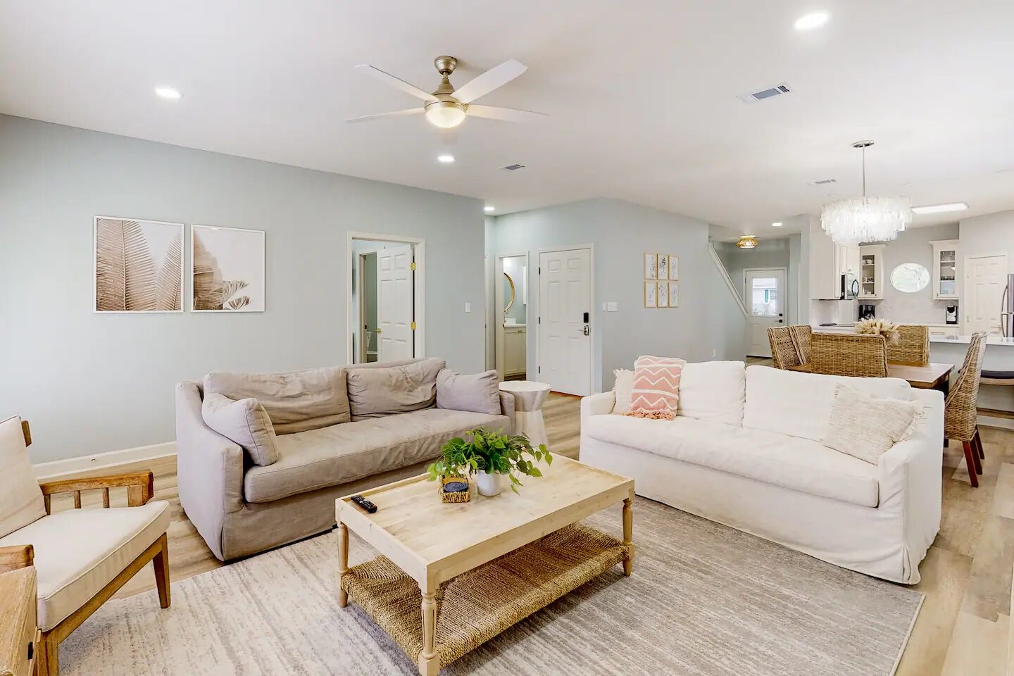 Open living room at The Salty Coconut